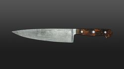 Vegetable/fruit knife, damask steel chef's knife