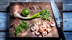 knives, scalloped chefs knife
