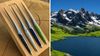 
                    The four colour shades and a subtle Matterhorn engraving on the Colours of Nature knife set reflect the Swiss landscapes