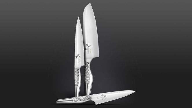 
                    couteau d'office Shoso avec couteau universel et Santoku