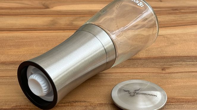 
                    Stainless steel ceramic mill with engraving possibilty