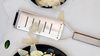 
                    Large rasp Pro for wide, wafer-thin shavings and rolls of cheese, chocolate, butter and courgettes