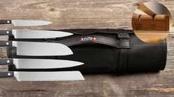 Coltello per verdure e frutti, Messertasche Wok Classic mit Schleifgerät