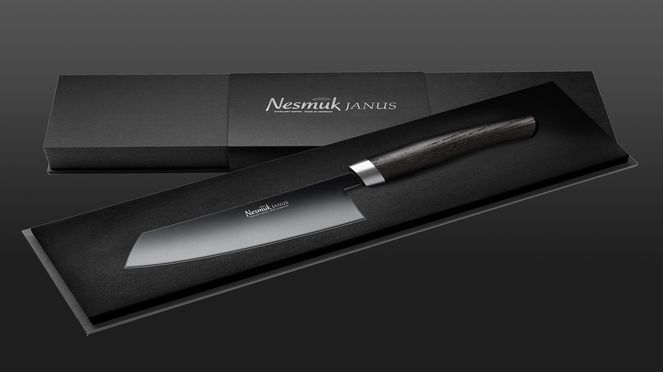 
                    chef's knife Janus with high-class packaging